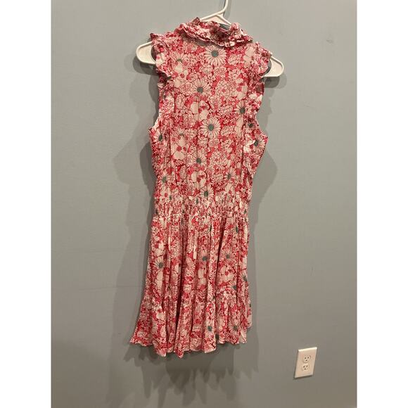 Poupette St. Barth Womens Mini Dress Size S Pink Floral Beach Vacay Resort READ - Picture 9 of 16